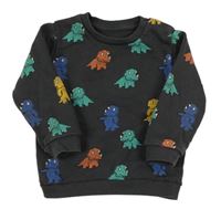 Sivá mikina s dinosaurami zn. M&S