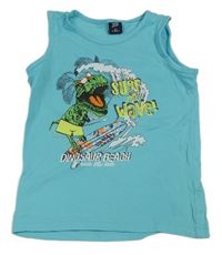 Svetlomodré tielko s dinosaurom Kiki&Koko