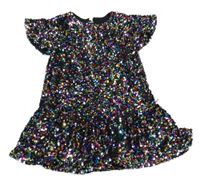 Čierno-farebné flitrové šaty Dunnes