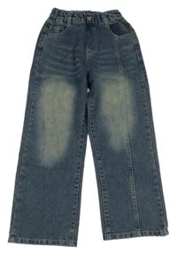 Tmavomodré šisované volné rifle 