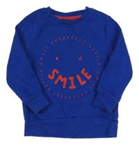 Kobaltově modrá mikina s nápisom George