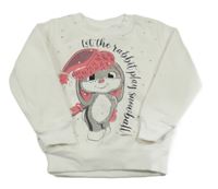 Biela mikina so zajačikom