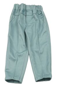 Světlezelenošedé slavnostní kalhoty s puky 