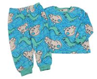 Tyrkysové plyšové pyžama s Tomíkem George