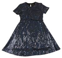 Černé šaty s flitry Orsolini