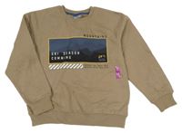 Nové - Béžová mikina s potlačou