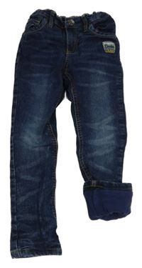 Tmavomodré podšité rifle 