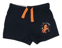 Nové - Tmavomodré bavlnené kraťasy s koníkem Lupilu