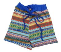 Farebné pruhované kraťasy