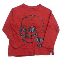 Červené melírované triko s Darth Vaderem - Star Wars GAP