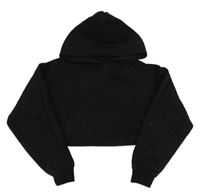 Čierna crop mikina s kapucňou Matalan
