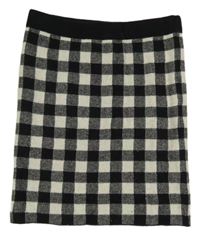 Čierno-biela kockovaná sukňa Matalan