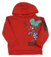 Červená mikina s Avengers a kapucí George