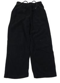 Čierne fleecové nohavice