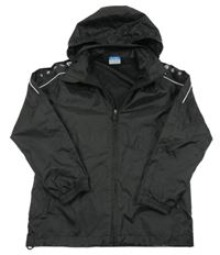 Čierna šušťáková športová bunda s ukrývací kapucňou JAKO