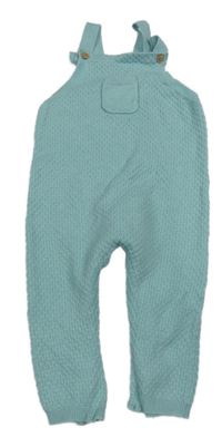 Světlemodré vzorované pletené laclové kalhoty s kapsou M&S