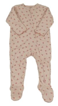 Světlerůžová zateplená kombinéza s kytičkami PRIMARK