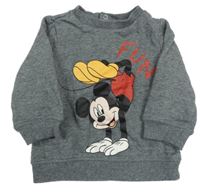 Tmavosivá melírovaná mikina s Mickey ORCHESTRA