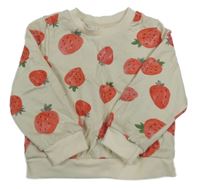 Smotanová mikina s jahůdkami Cozy Pixies