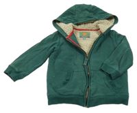 Smaragdová prepínaci zateplená mikina s kapucňou John Lewis