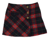 Tmavomodro-červená károvaná sukňa St. Bernard