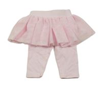 Světlerůžové legíny s tylovou sukní Ergee