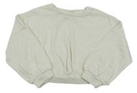 Smotanová oversize crop mikina Next