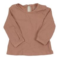 Starorůžové žebrované triko PRIMARK