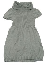 Sivé svetrové šaty s komínovým golierom zn. Pepperts