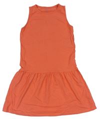 Oranžové bavlnené šaty