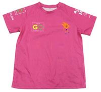 Ružové športové tričko s obrázkami