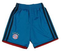 Modré futbalové kraťasy s pruhy - FC Bayern Munchen zn. Adidas