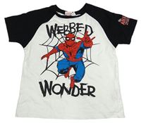 Bílo-černé tričko se Spidermanem Primark