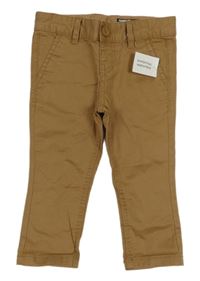 Nové - Hnedé plátenné skinny fit nohavice V by Very