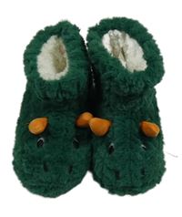 Zelené chlupaté domácí zateplené válenky - drak vel. 