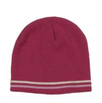 Fuchsiová čapica s pruhmi
