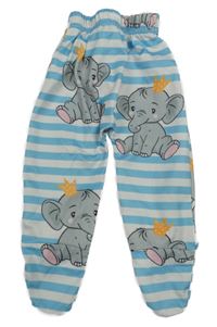 Modro-bílé pruhované polodupky so slonmi