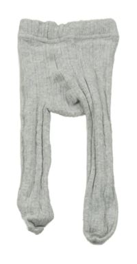 Šedé melírované žebrovaná punčocháče Next