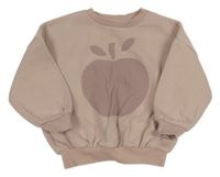 Staroružová oversize mikina s jablkem George