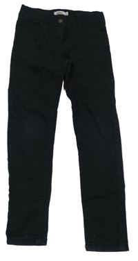 Černé plátěné skinny kalhoty