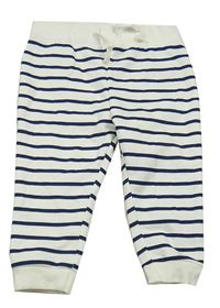 Bielo-tmavomodré pruhované tepláky Primark