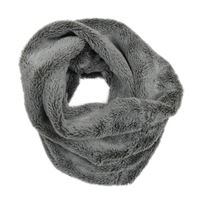 Šedý kožešinový nákrčník - tunel