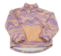 Levandulovo-meruňková vzorovaná huňatá podšitá mikina Dunnes