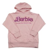Ružová mikina s nápisem z flitrů a kapucí - Barbie Matalan