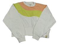 Smetanovo-meruňkovo-limetková crop mikina Garcia