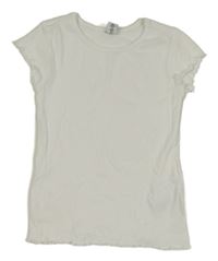 Biele rebrované tričko Dopodopo