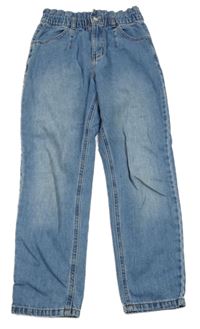 Modré slouchy paper bag rifle Denim Co.