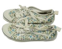 Smetanové květované tenisky Tu vel. 36