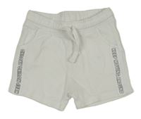 Biele teplákové kraťasy s nápisom Zara