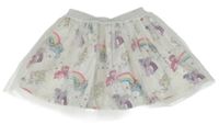 Biela tylová sukňa s My Little Pony H&M